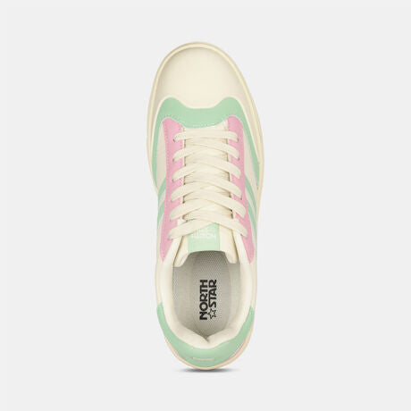 North Star Women Beige Casual Lace-up Sneakers