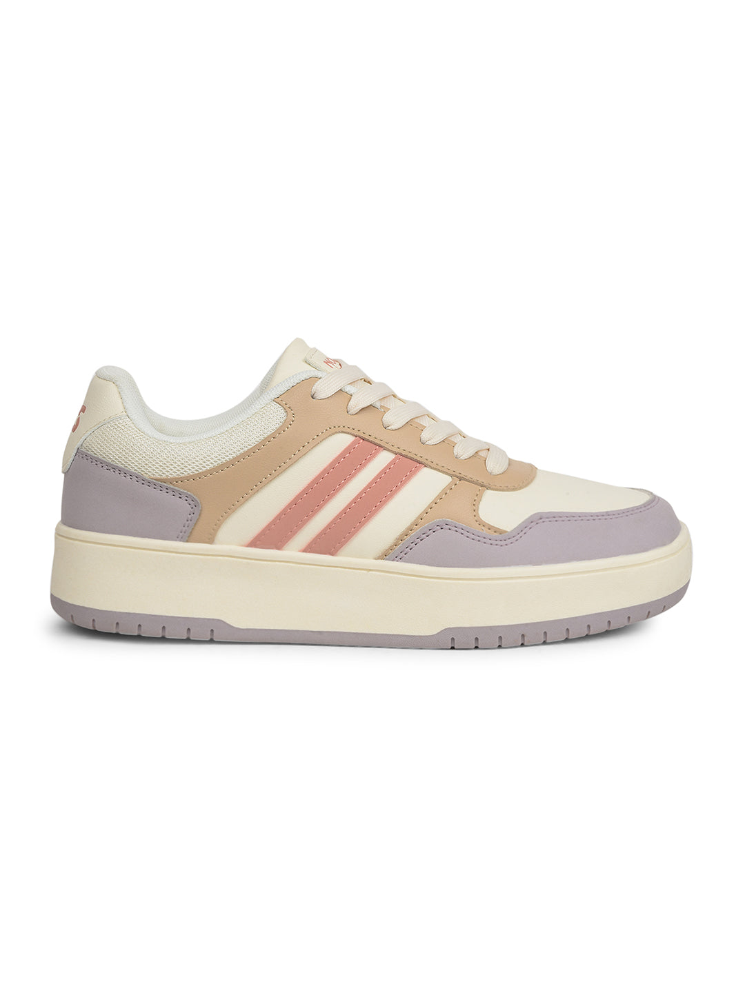 North Star Women's Beige Casual Lace-up Sneakers - Beige