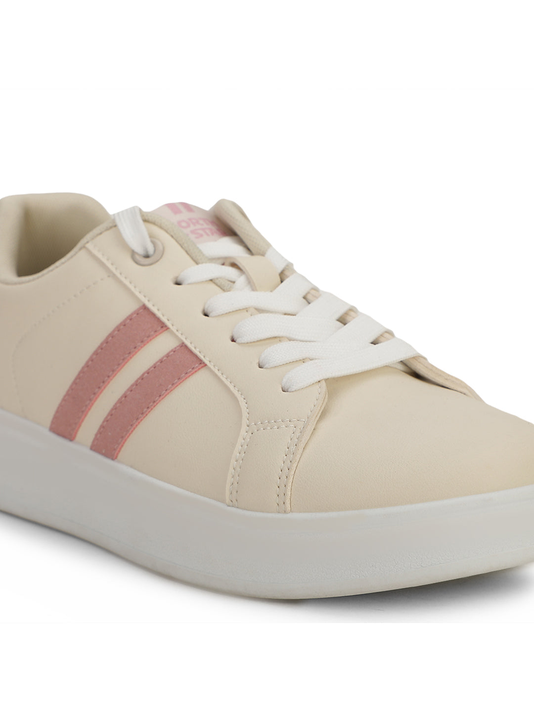 North Star Women Beige Casual Lace-up Sneakers - Beige - View 5