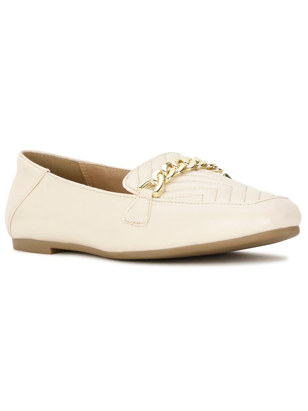 Bata Women Beige Casual Slip-on Loafers - Beige - View 1