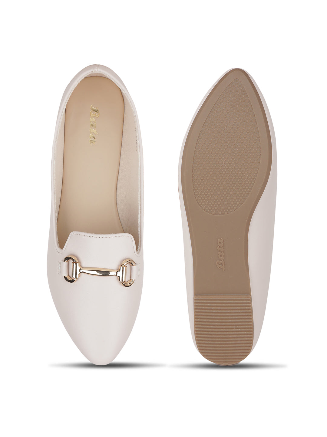 Bata Women Beige Casual Ballet Flat - Beige - View 4