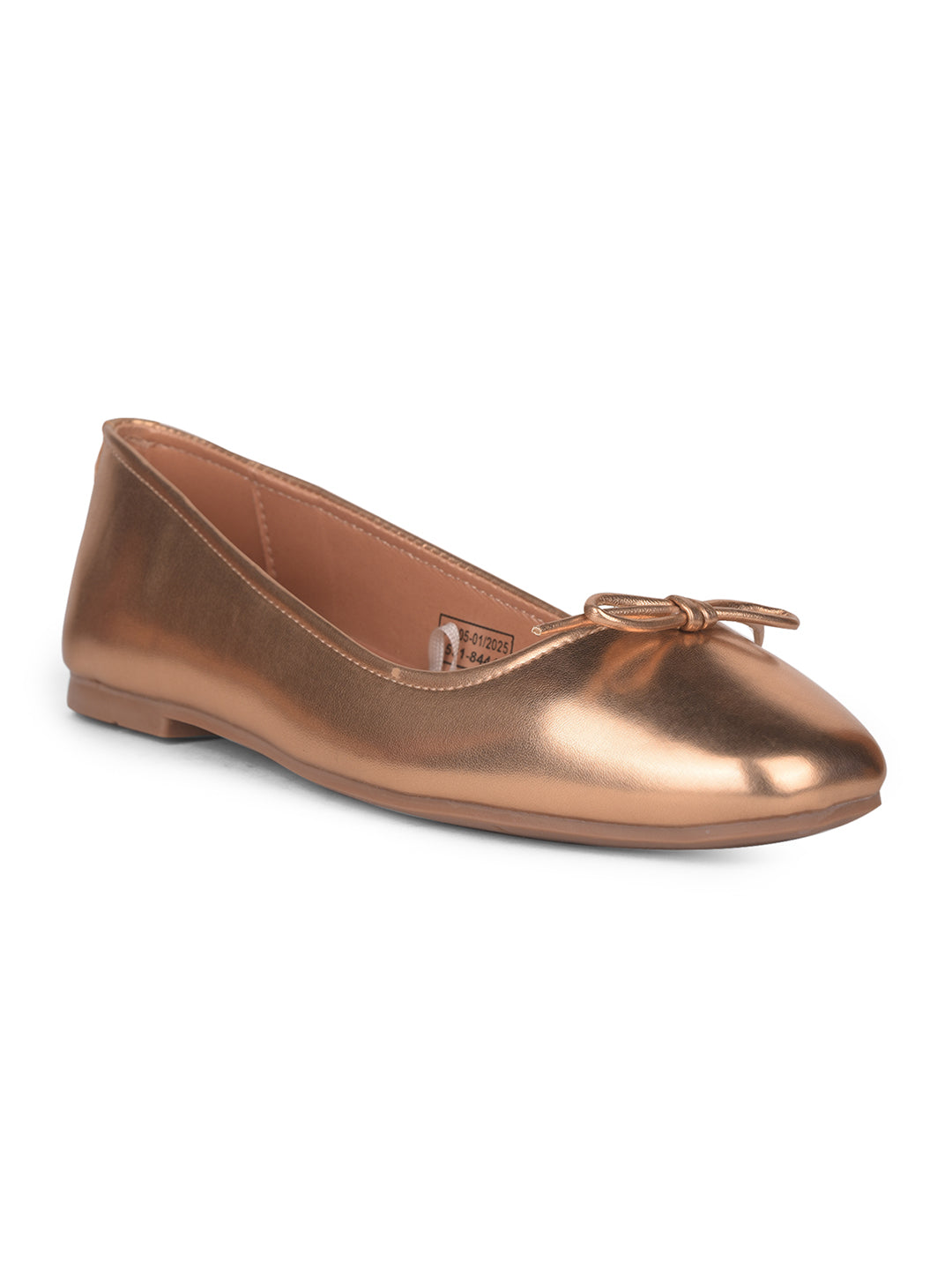 Bata Women Gold Casual Ballet Flat - Gold - View 1