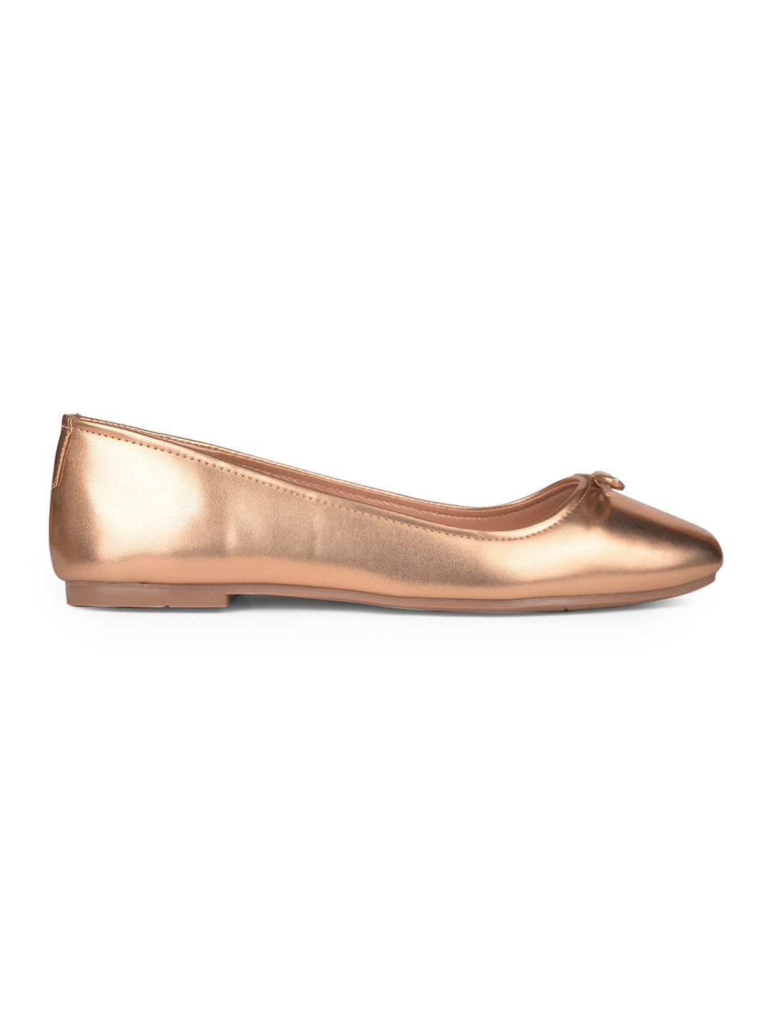 Bata Women Gold Casual Ballet Flat - Gold - View 2