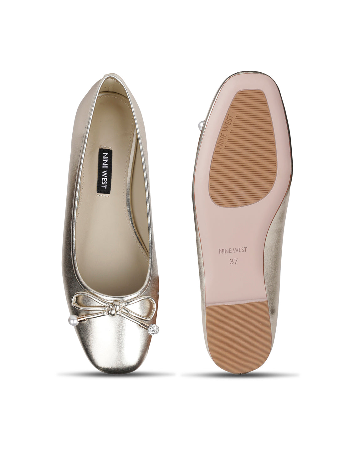 Nine West Women Casual Ballet Flat - Gold - View 4