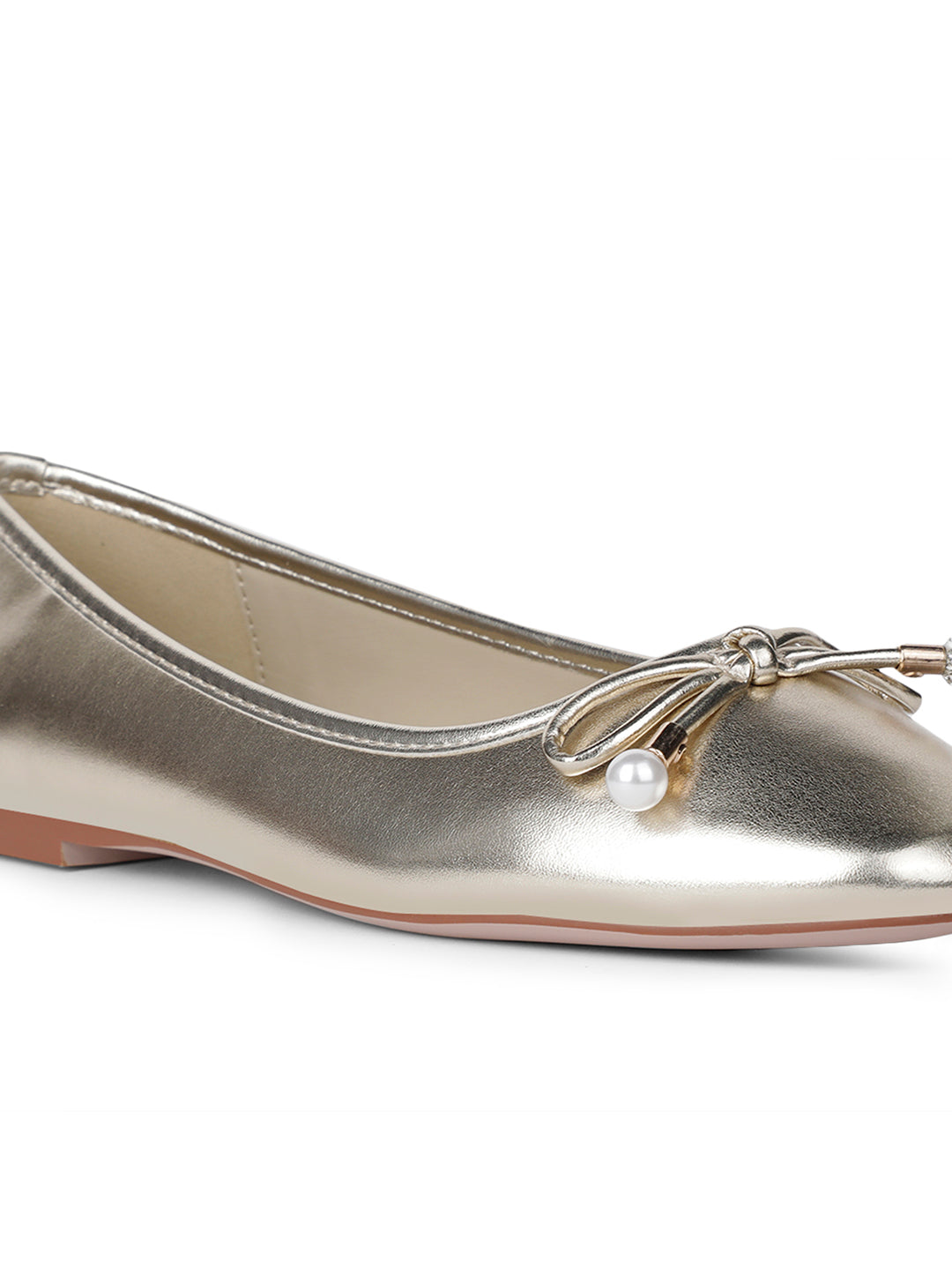 Nine West Women Casual Ballet Flat - Gold - View 5