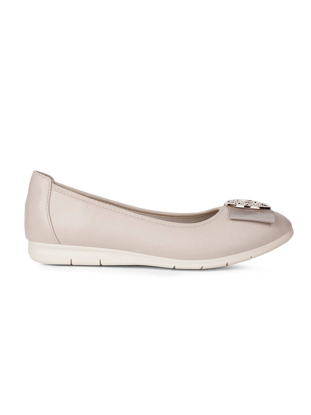 Bata Comfit Women Beige Casual Ballet Flat - Beige - View 2
