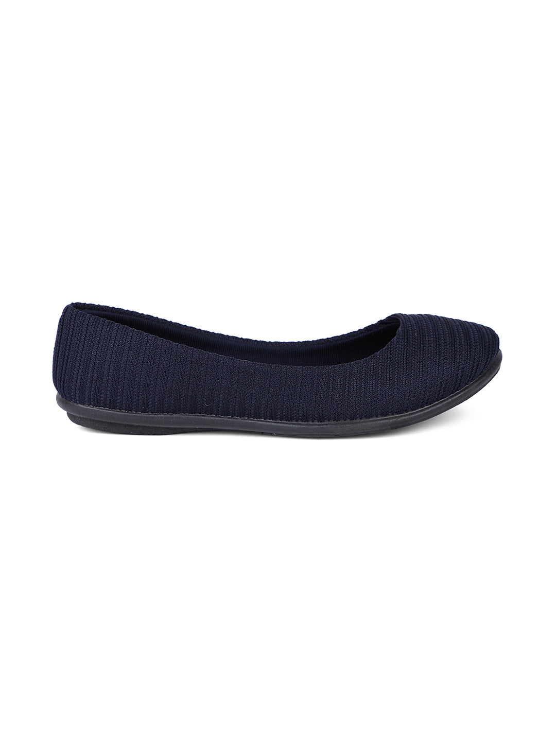 Bata Women's Navy Flat Ballerina Shoes - Navy