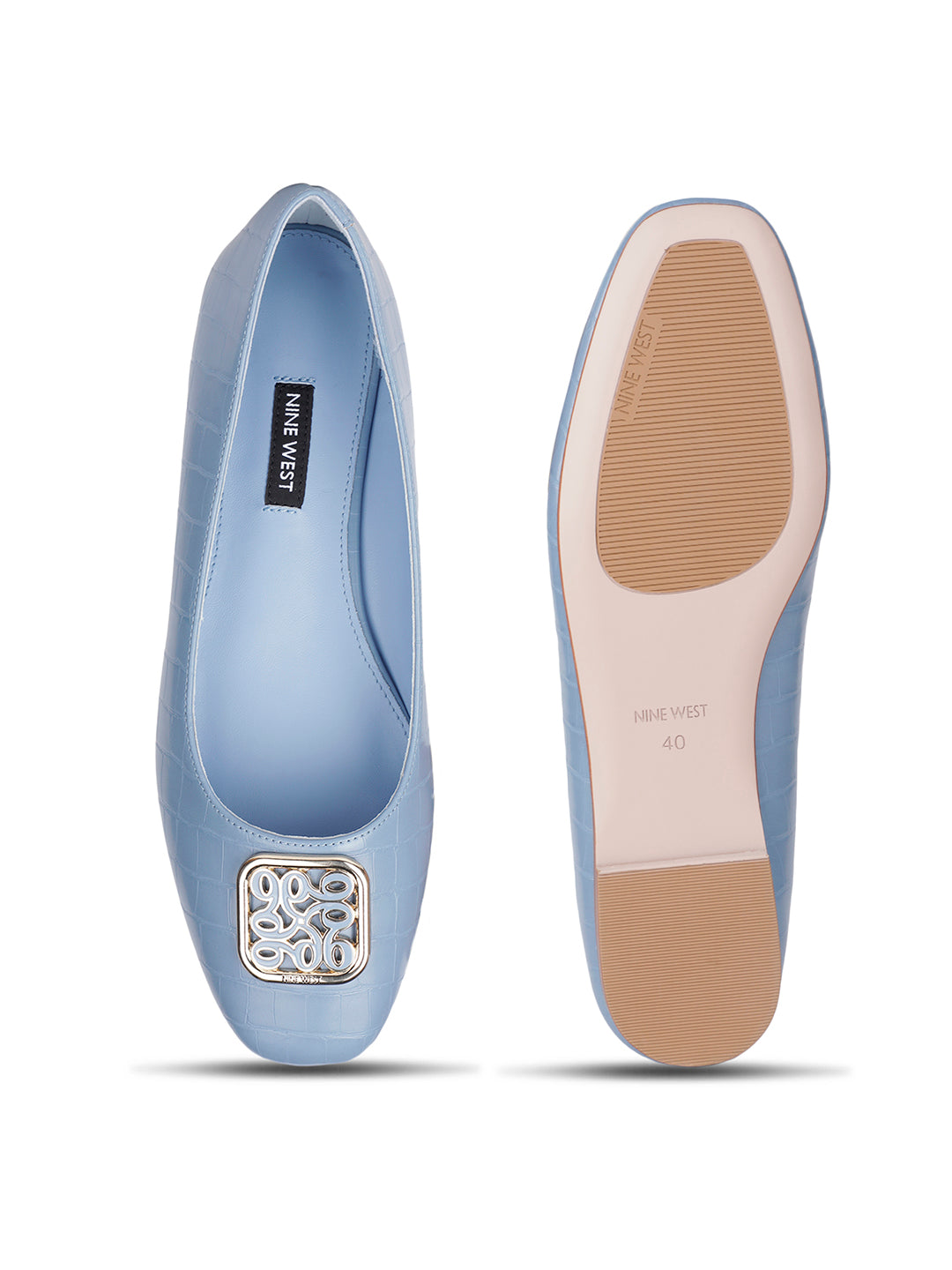Nine West Women Casual Ballet Flat - Light Blue - View 4
