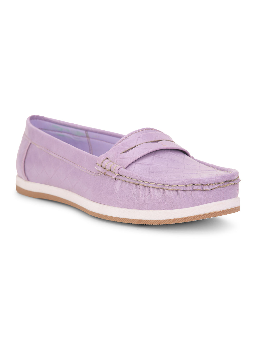 Bata Women Purple Casual Slip-on Moccassins - Purple - View 1