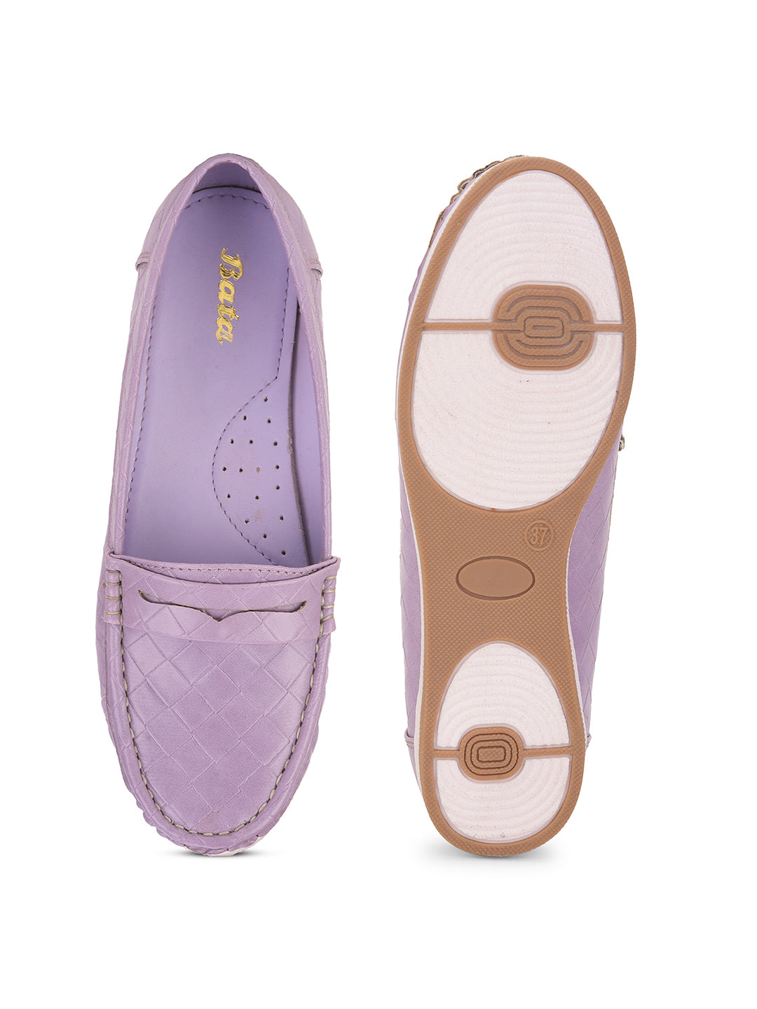 Bata Women Purple Casual Slip-on Moccassins - Purple - View 4