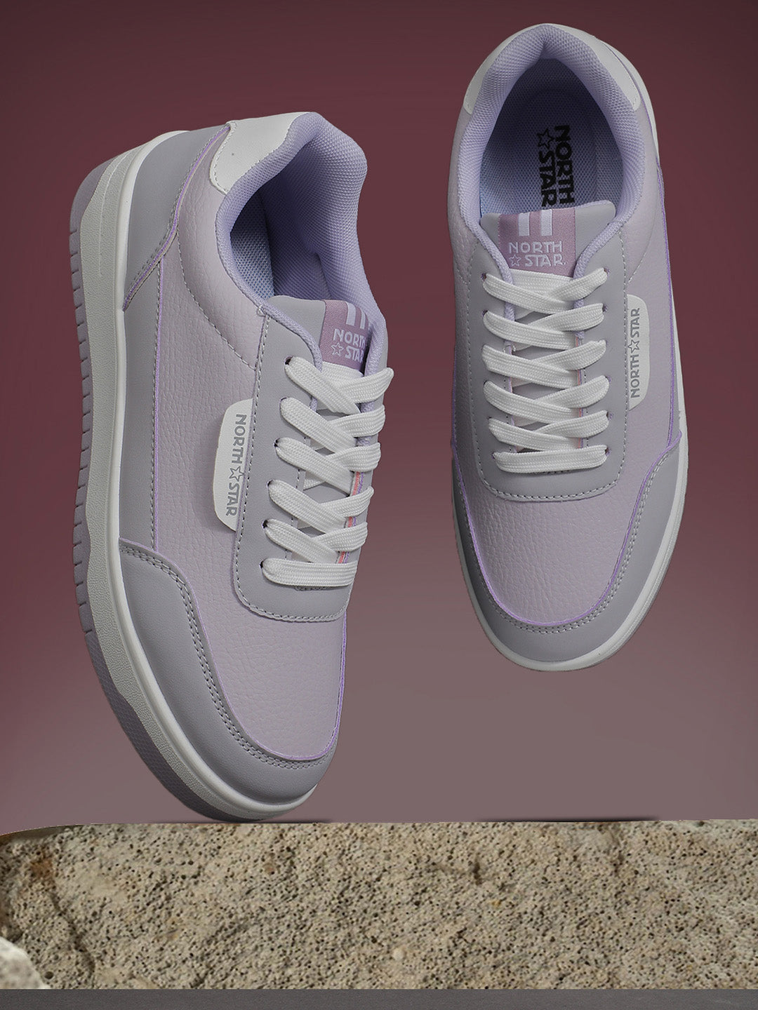 North Star Women Purple Casual Lace-up Sneakers - Purple - View 6