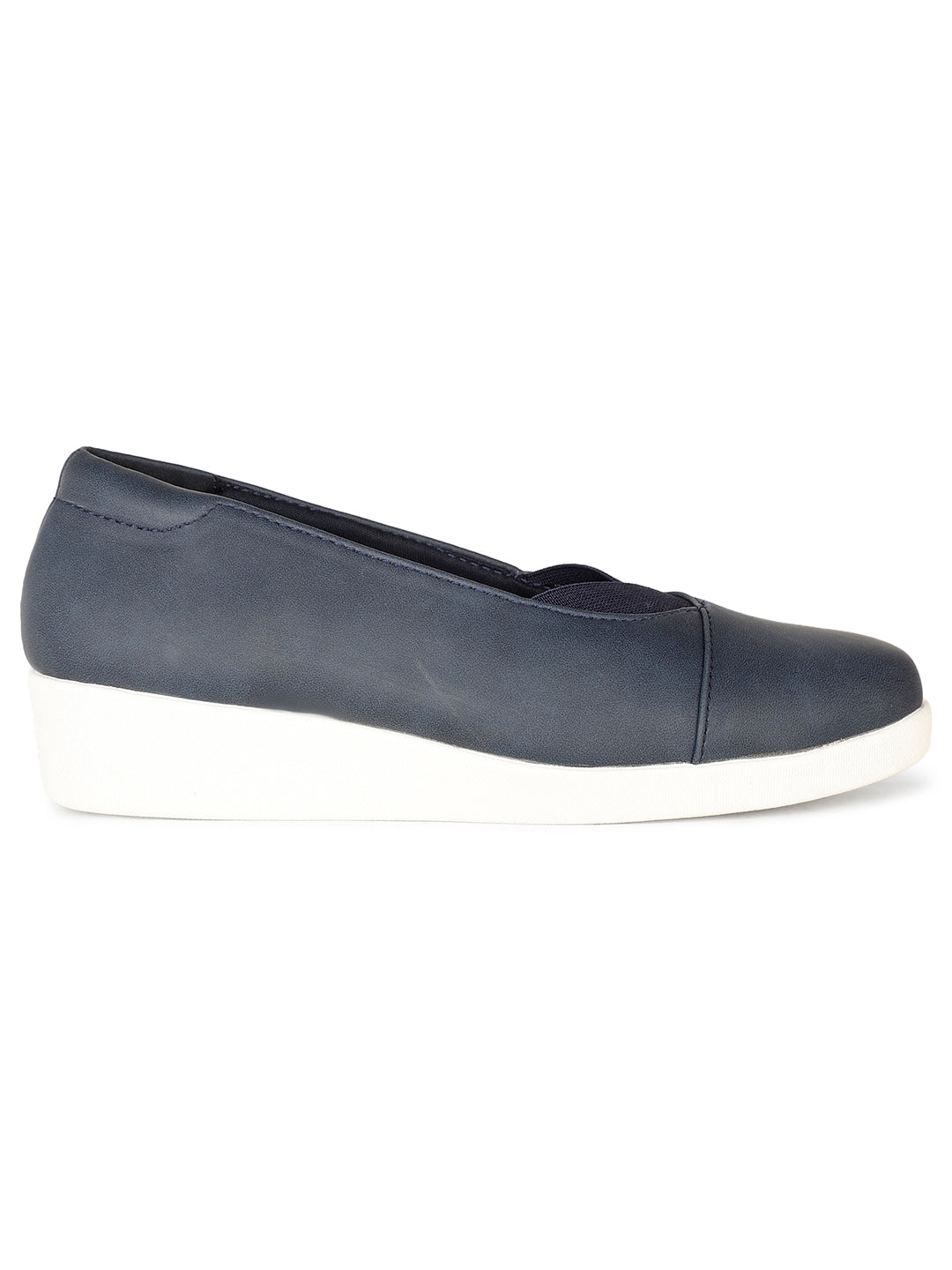 Bata Comfit Women Blue Casual Slip-on Shoes - Blue - View 2