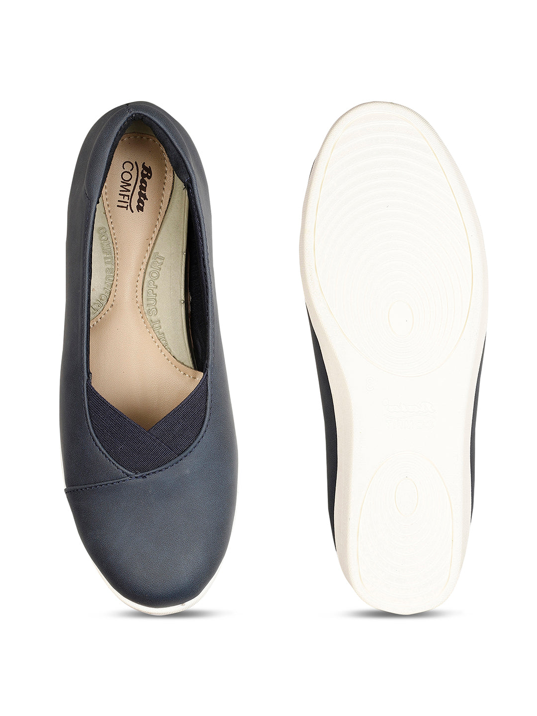 Bata Comfit Women Blue Casual Slip-on Shoes - Blue - View 4