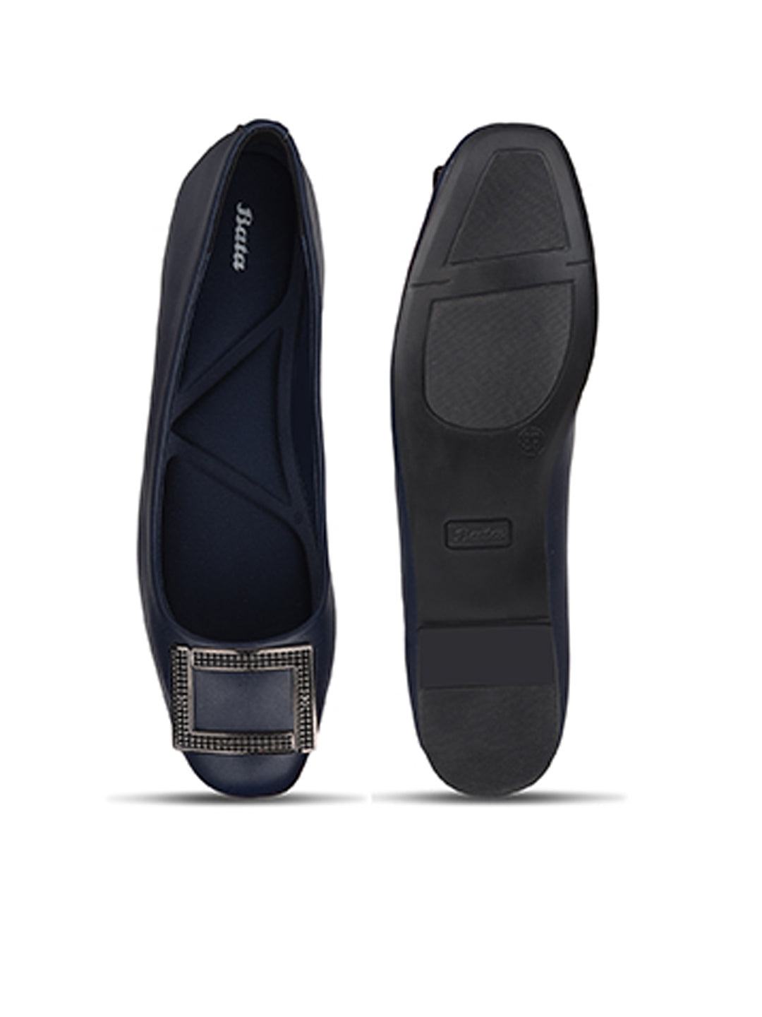 Bata Women Navy Blue Casual Ballet Flat - Navy Blue - View 4