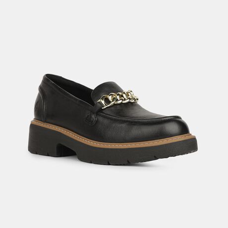 Hush Puppies Women Black Casual Slip-on Loafers