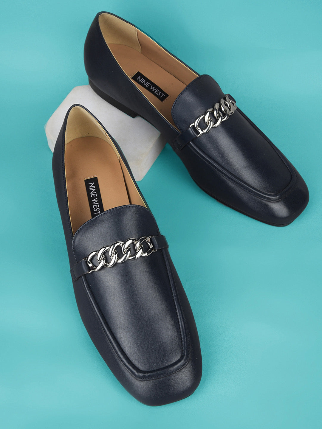 Nine West Women Casual Slip-on Loafer - Navy Blue - View 6