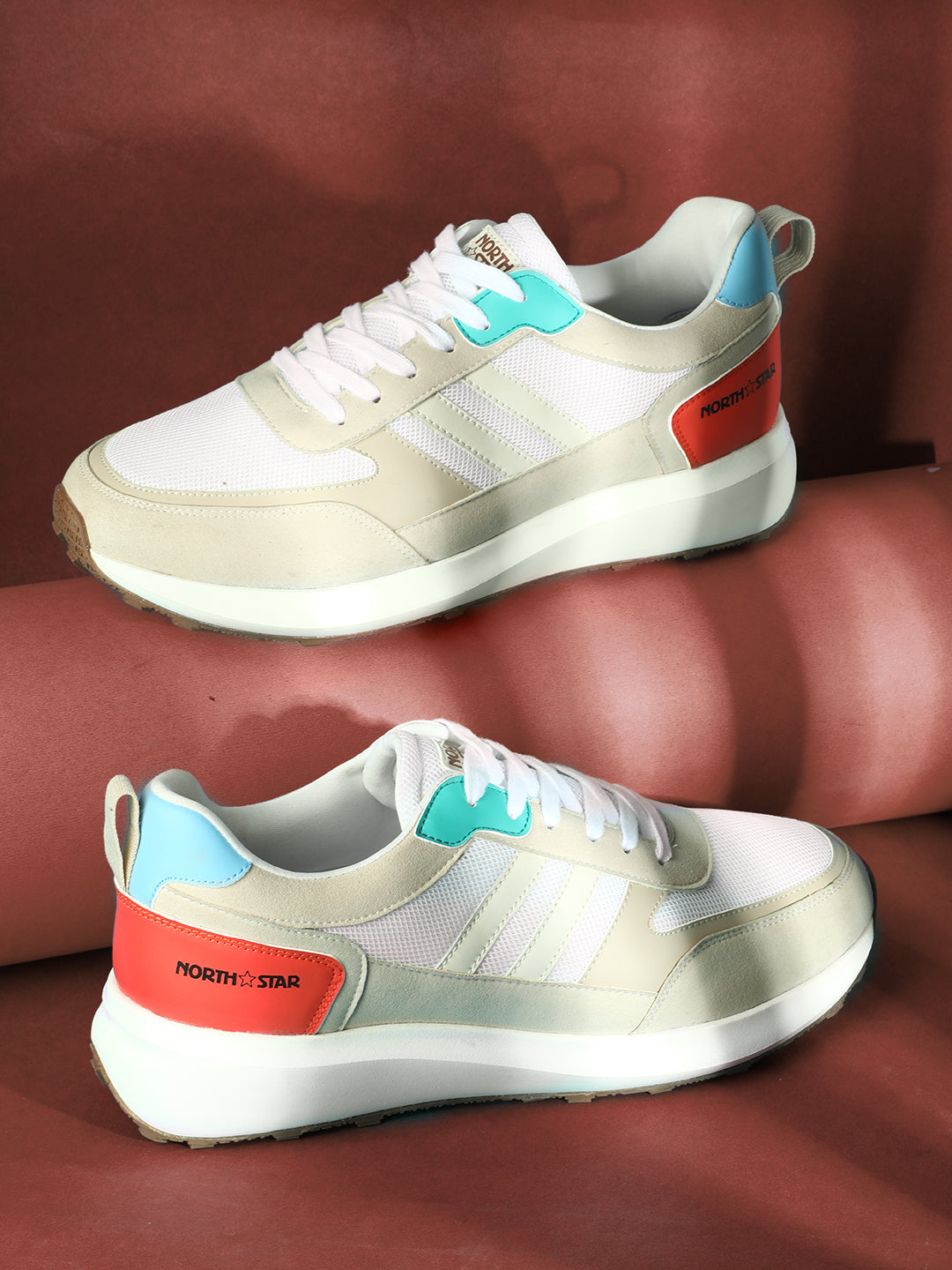 North Star Women White Casual Lace-up Sneakers - White - View 6