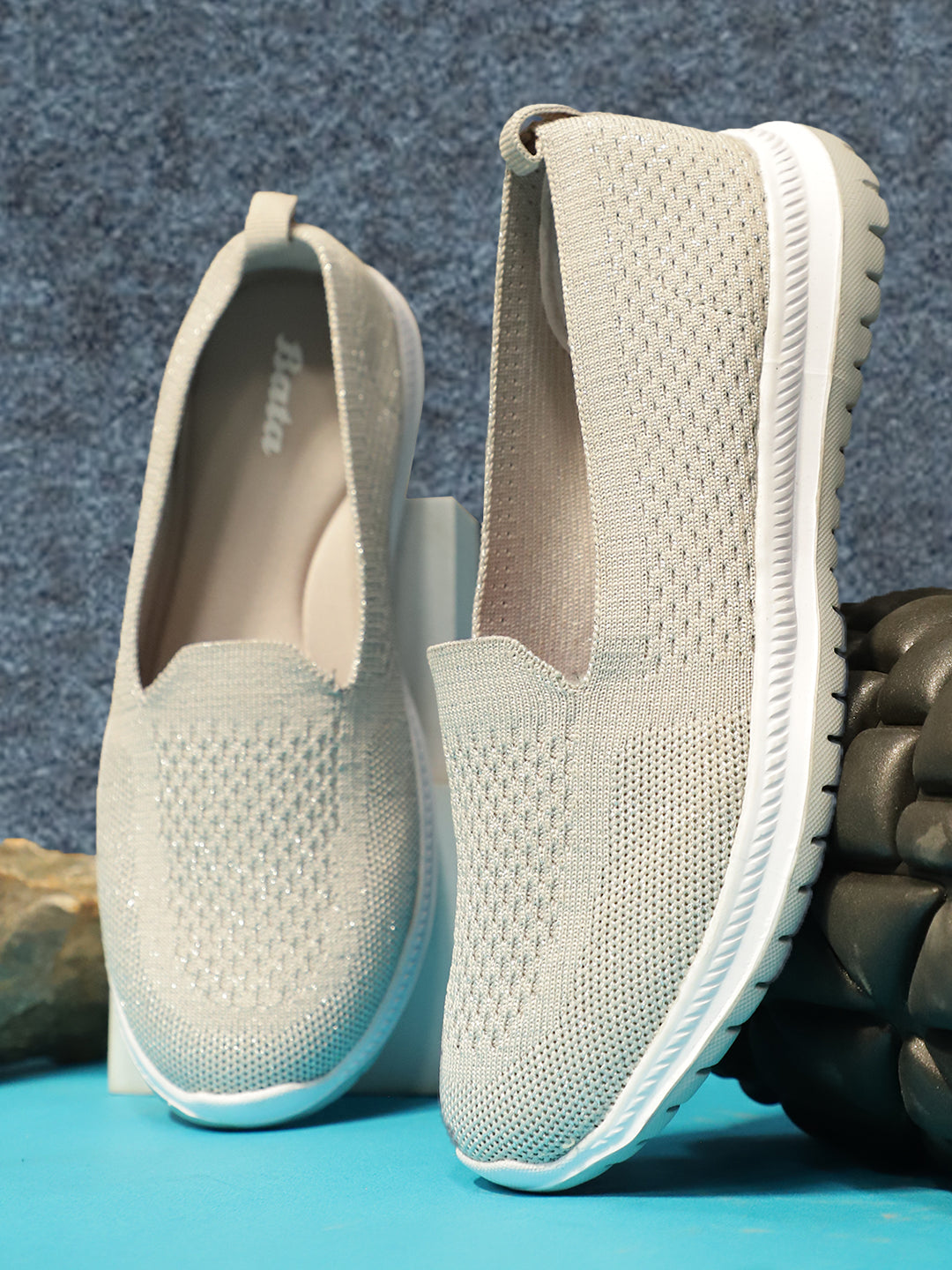Bata Women Casual Slip-on Shoes - Grey - View 2