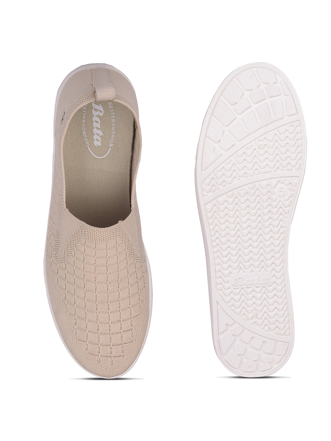 Bata Women Light Brown Casual Slip-on Shoes - Light Brown - View 4