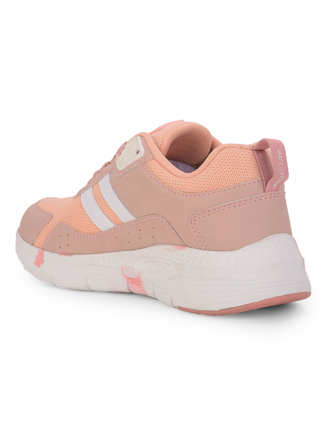 North Star Women's Peach Casual Lace-up Sneakers - Peach