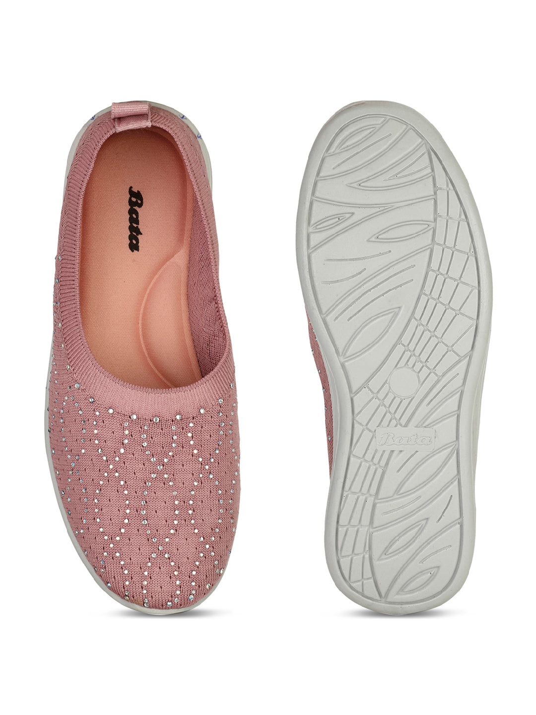 Bata Women Pink Casual Slip-on Shoes - Pink - View 4