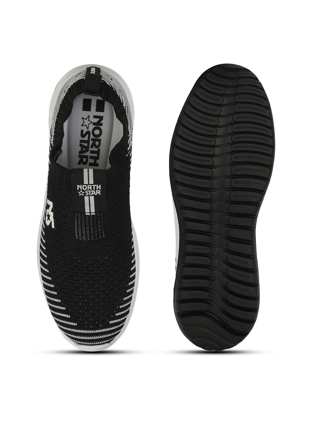 North Star Women's Black Casual Lace-up Sneakers - Black