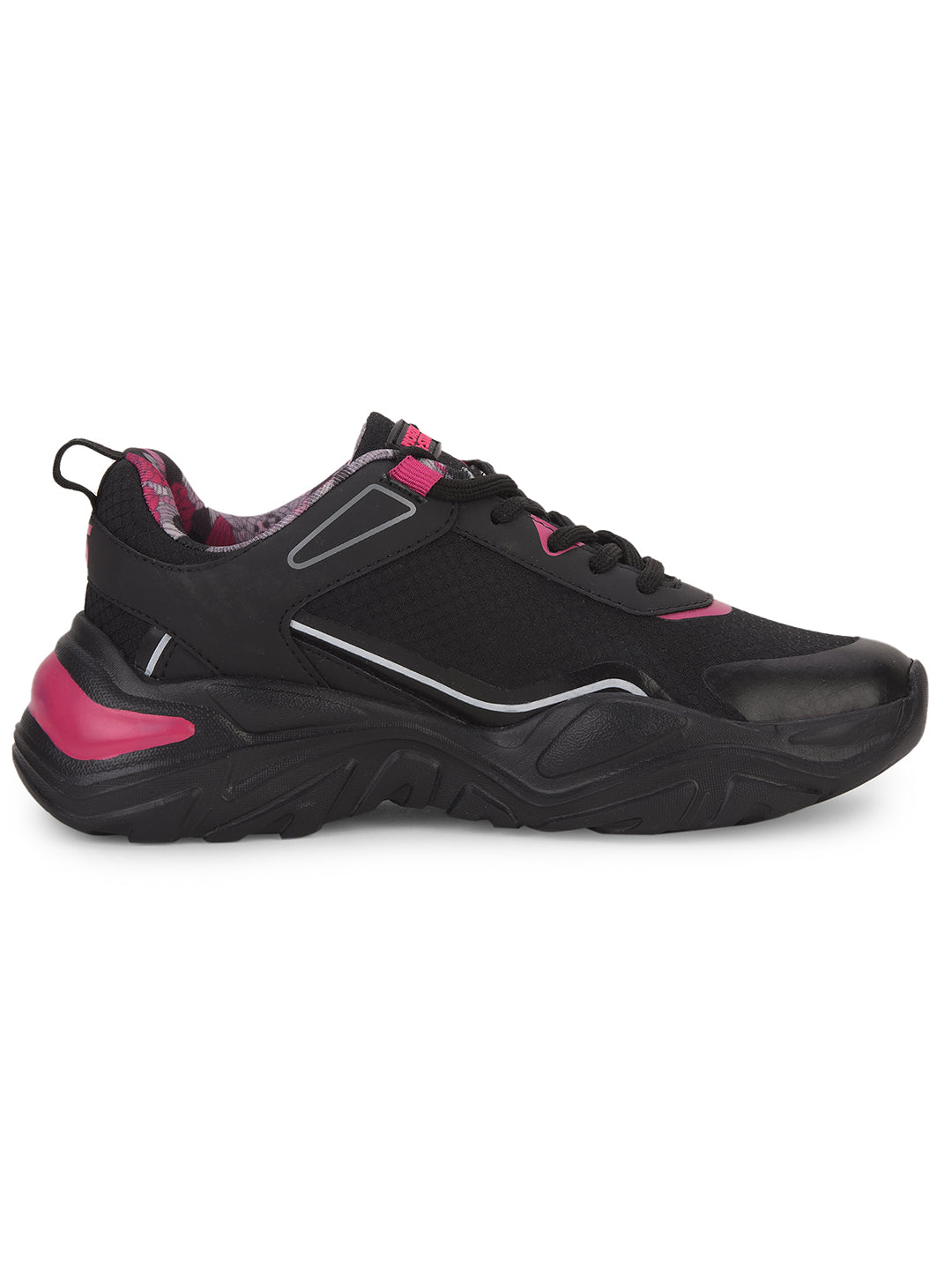 North Star Women's Black Casual Lace-up Sneakers - Black