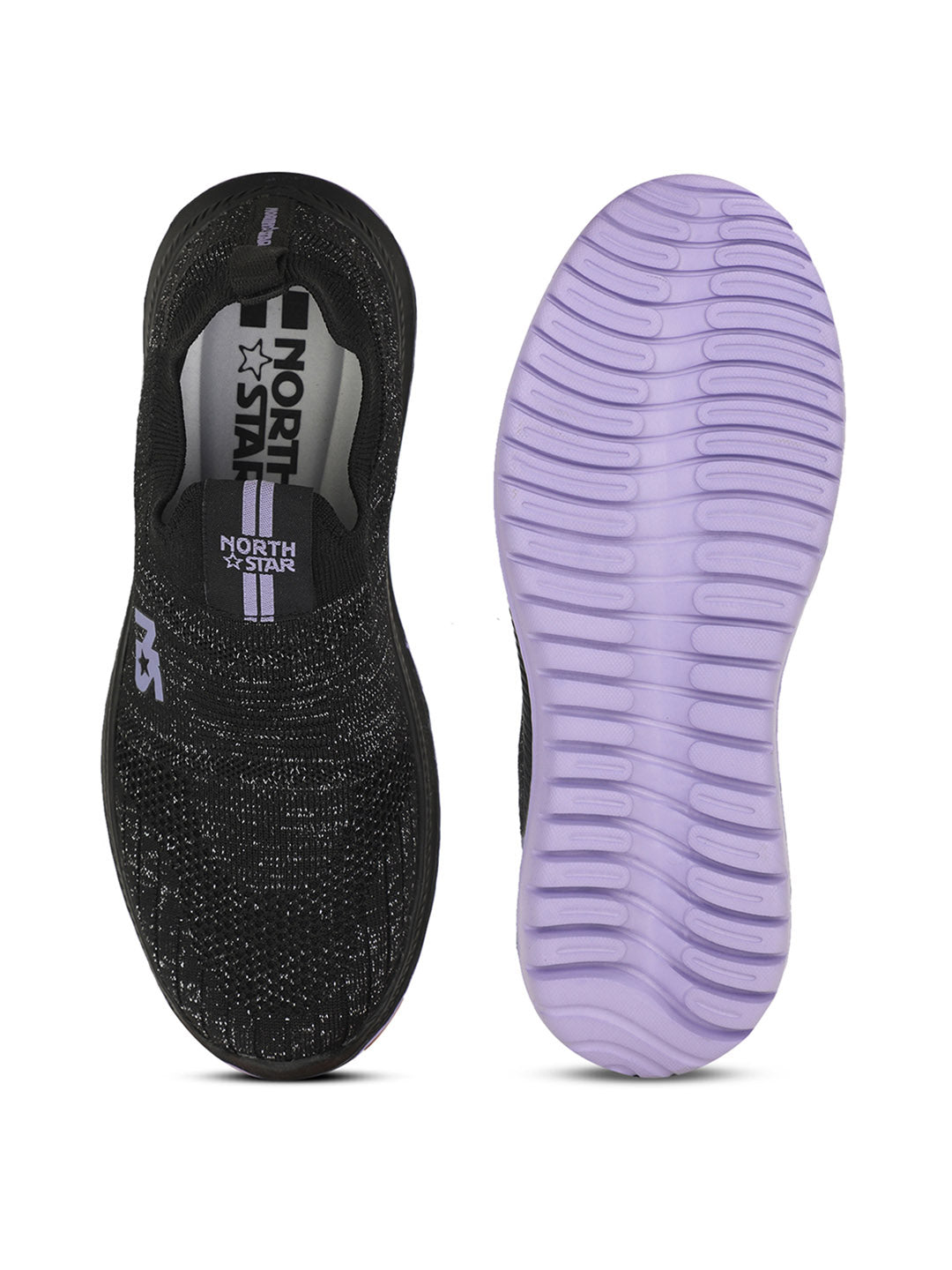 North Star Women's Black Casual Slip-on Shoes - Black