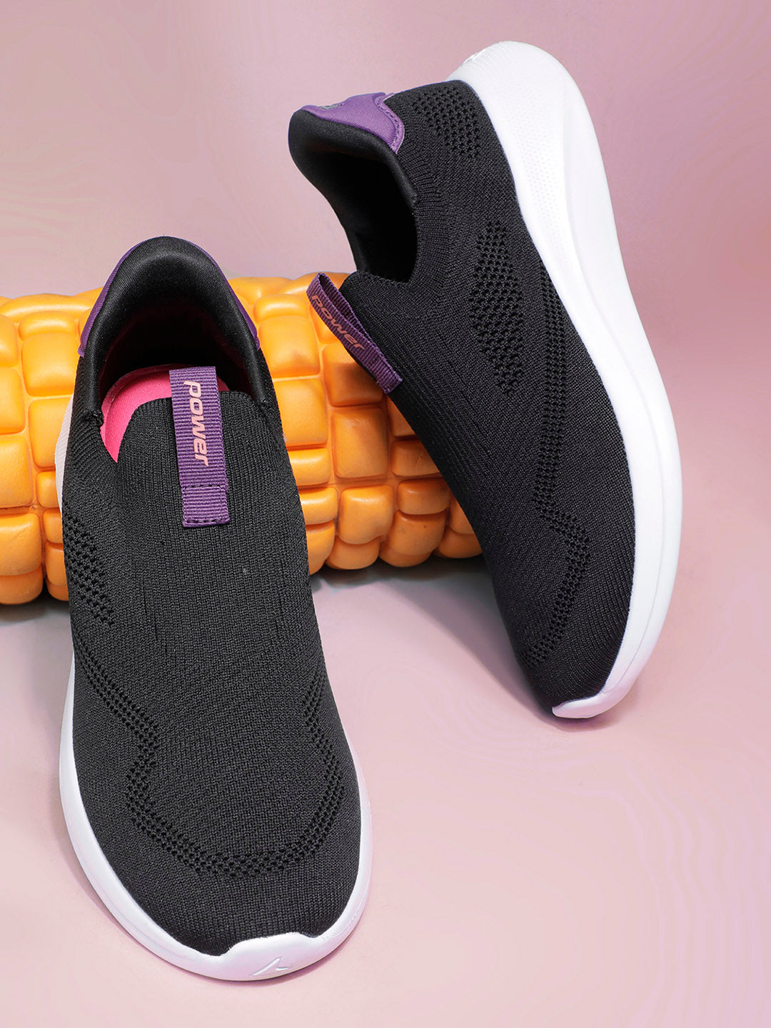 Power Women Black Slip-on Sports Shoes - Black - View 6