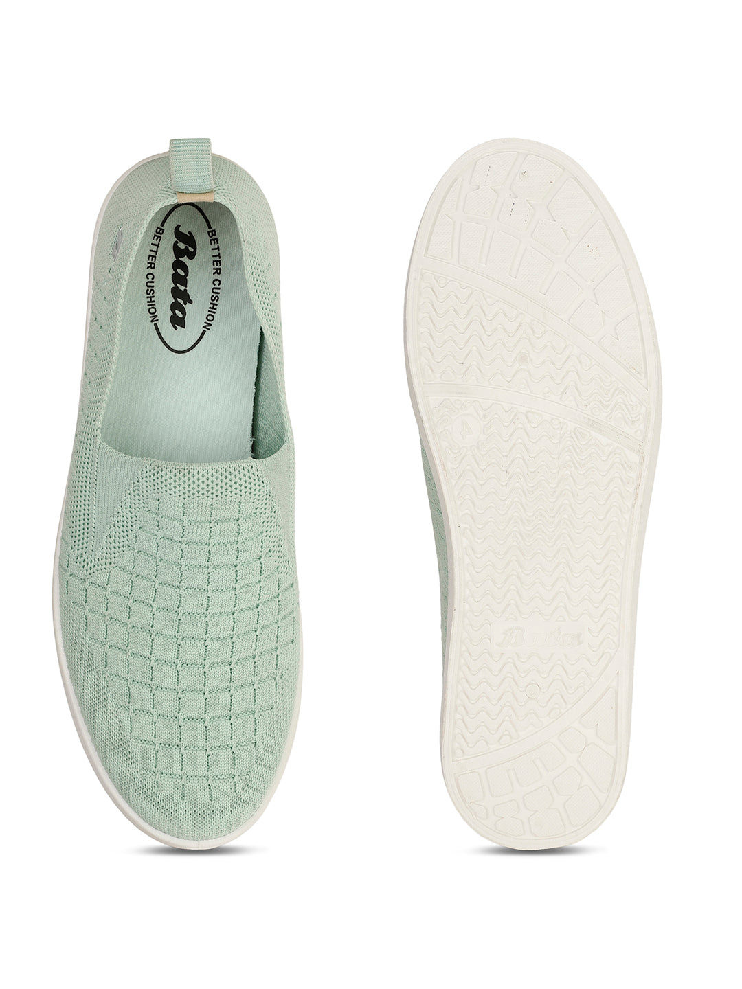 Bata Women Green Casual Slip-on Shoes - Green - View 4