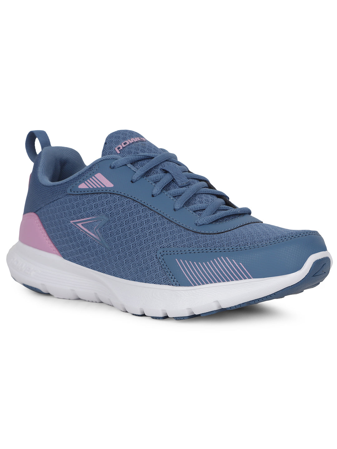 Power Women Blue Lace-up Sports Shoes - Blue - View 1