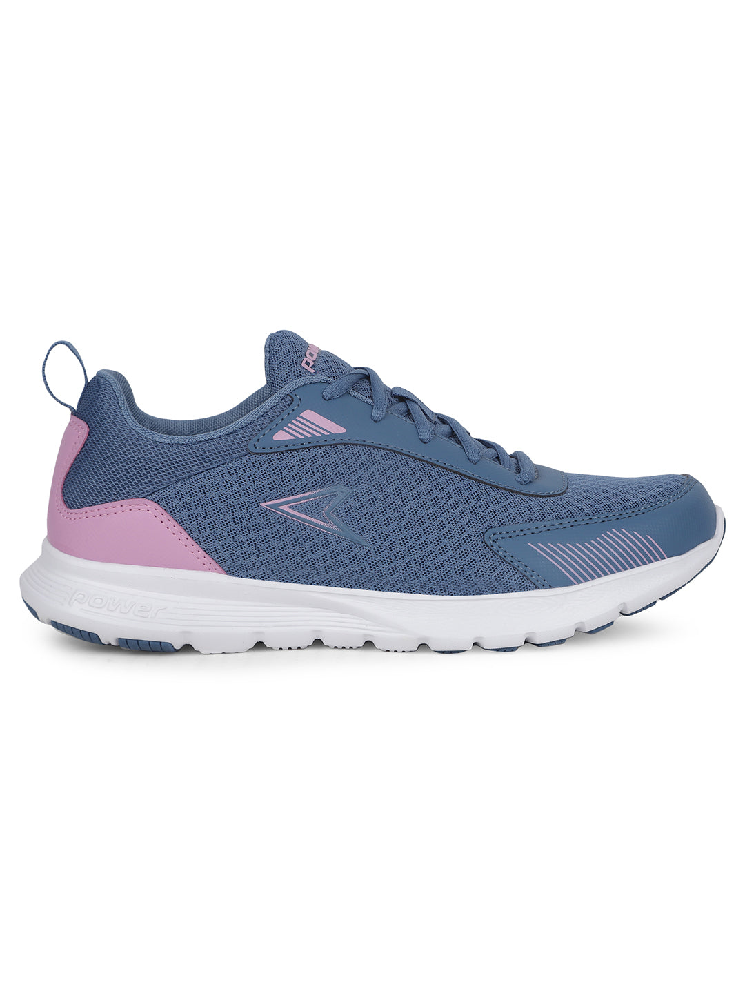 Power Women Blue Lace-up Sports Shoes - Blue - View 2