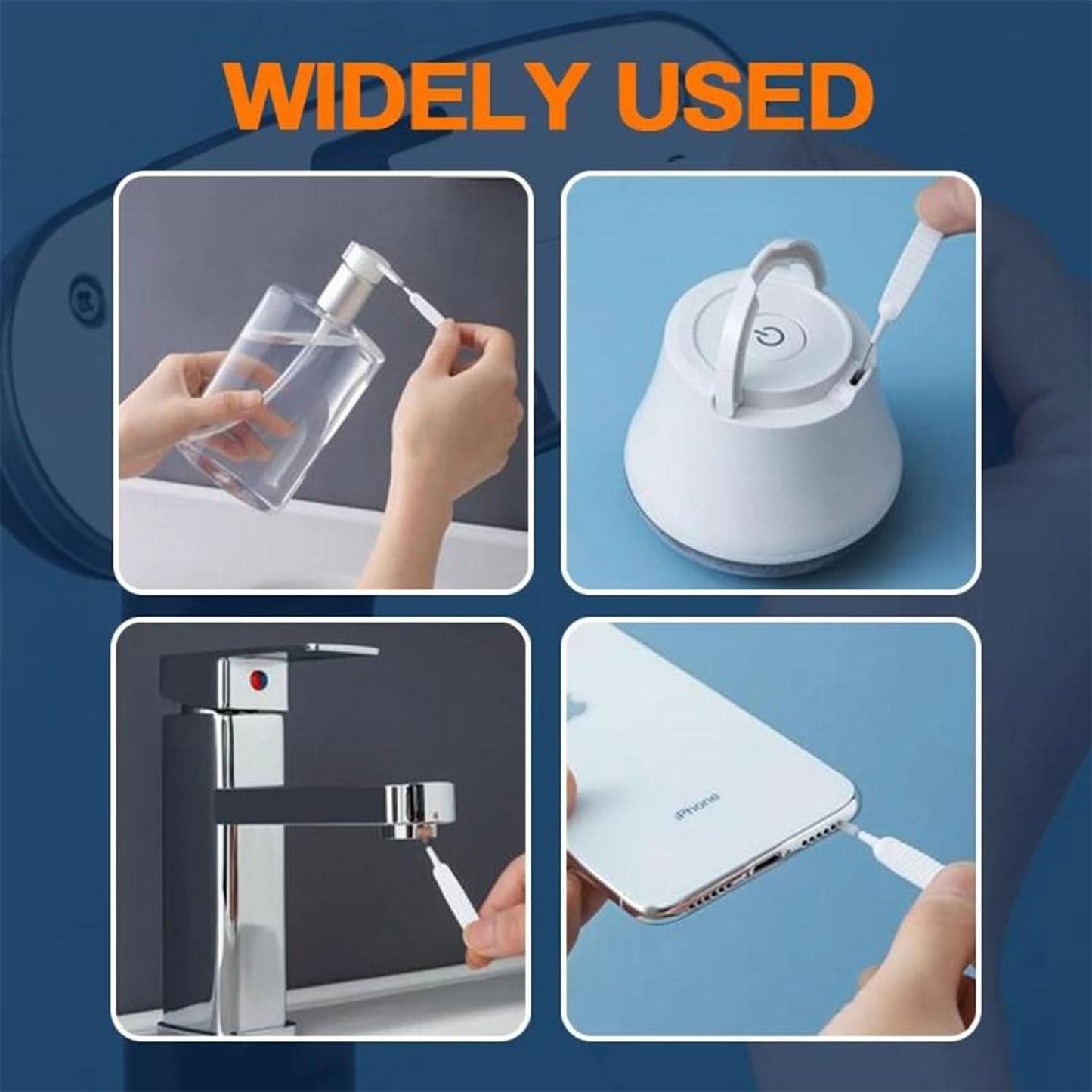 10pcs Shower Nozzle Cleaning Brush with Reusable Anti-Clogging Multifunctional Cleaner