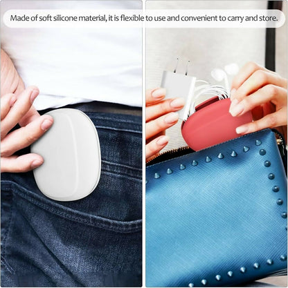 Silicone Earphone Organizer Case Portable Storage for Wired Earbuds, Cables, Coins & Small Accessories (1 Pc)