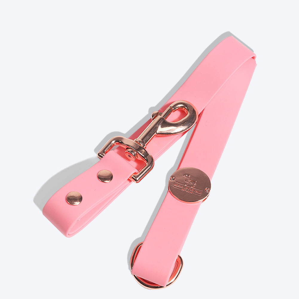 HUFT Pastel Pawprint Rain Friendly Dog Leash - Pink - 1.2 m - Heads Up For Tails