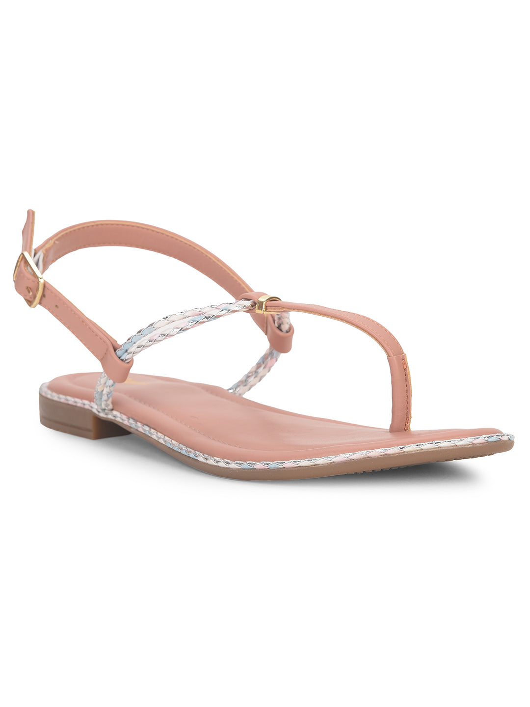 Bata Women Nude Casual Flat Sandal - Nude - View 1
