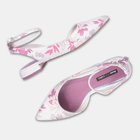 Bata Women Off White Pointed-Toe Block Heel Sandal