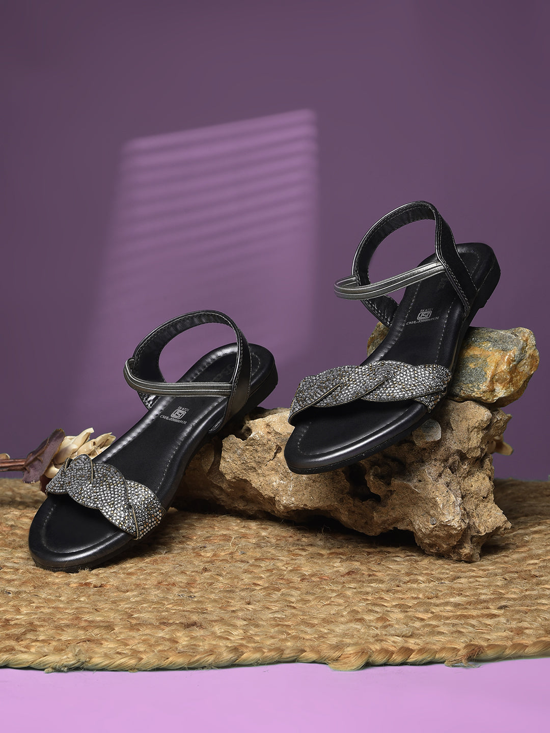 Bata Women Grey Casual Flat Sandal - Grey - View 6