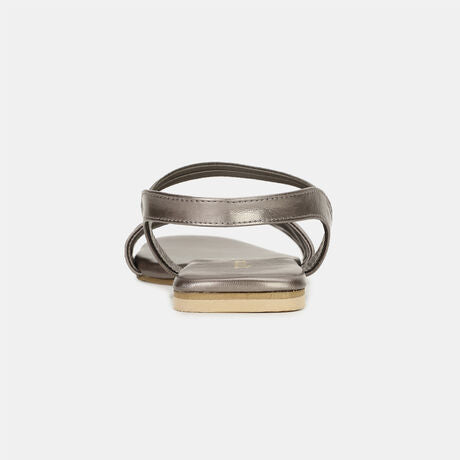 Bata Women Gunmetal Casual Flat Sandal