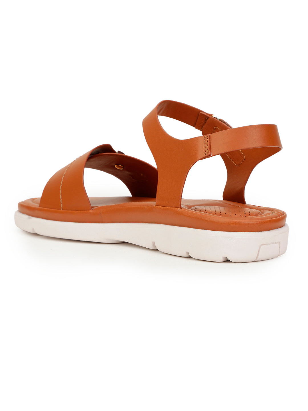 Bata Comfit Women Tan Velcro Strap Flat Sandal - Tan - View 3