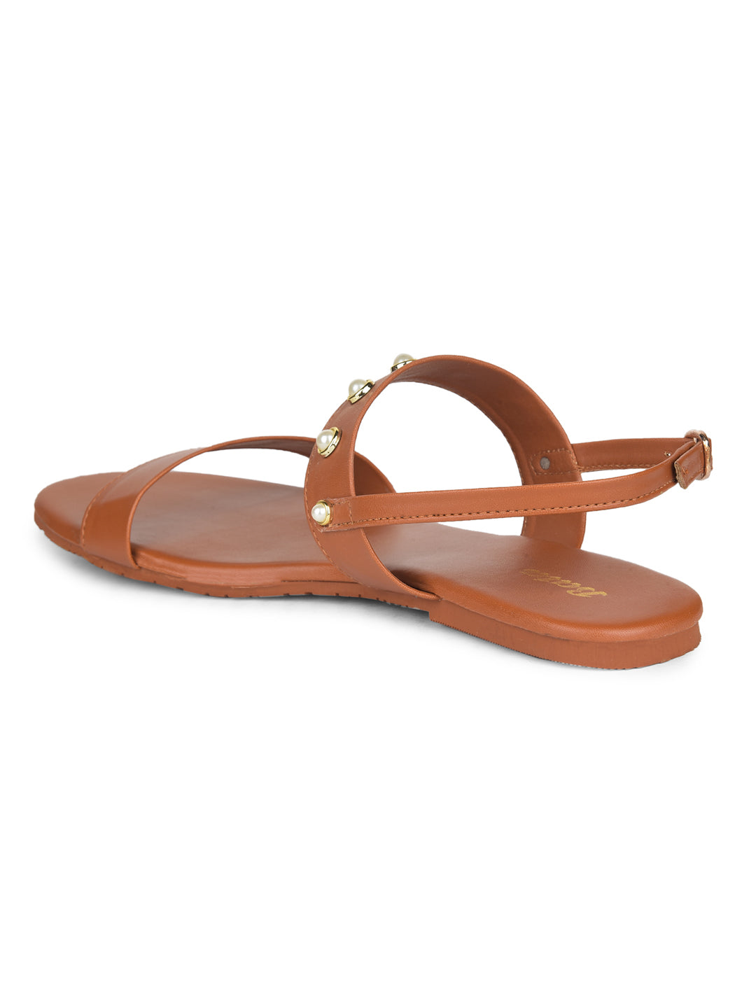 Bata Women's Tan Casual Flat Sandals - Tan