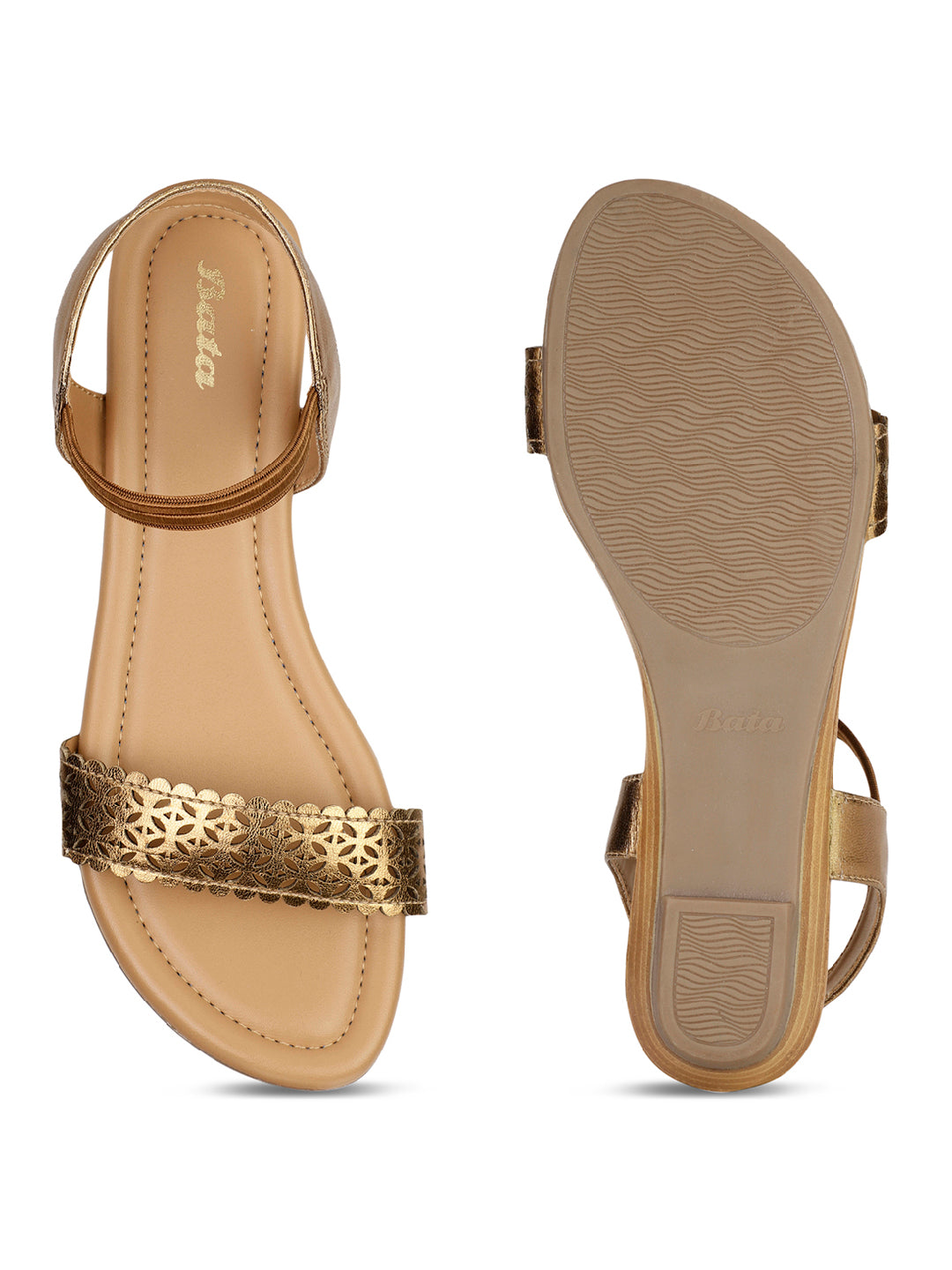 Bata Women Brown Casual Flat Sandal - Brown - View 4
