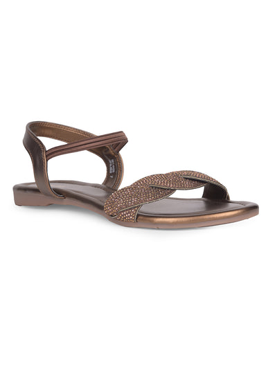 Bata Women Brown Casual Flat Sandal - Brown - View 1