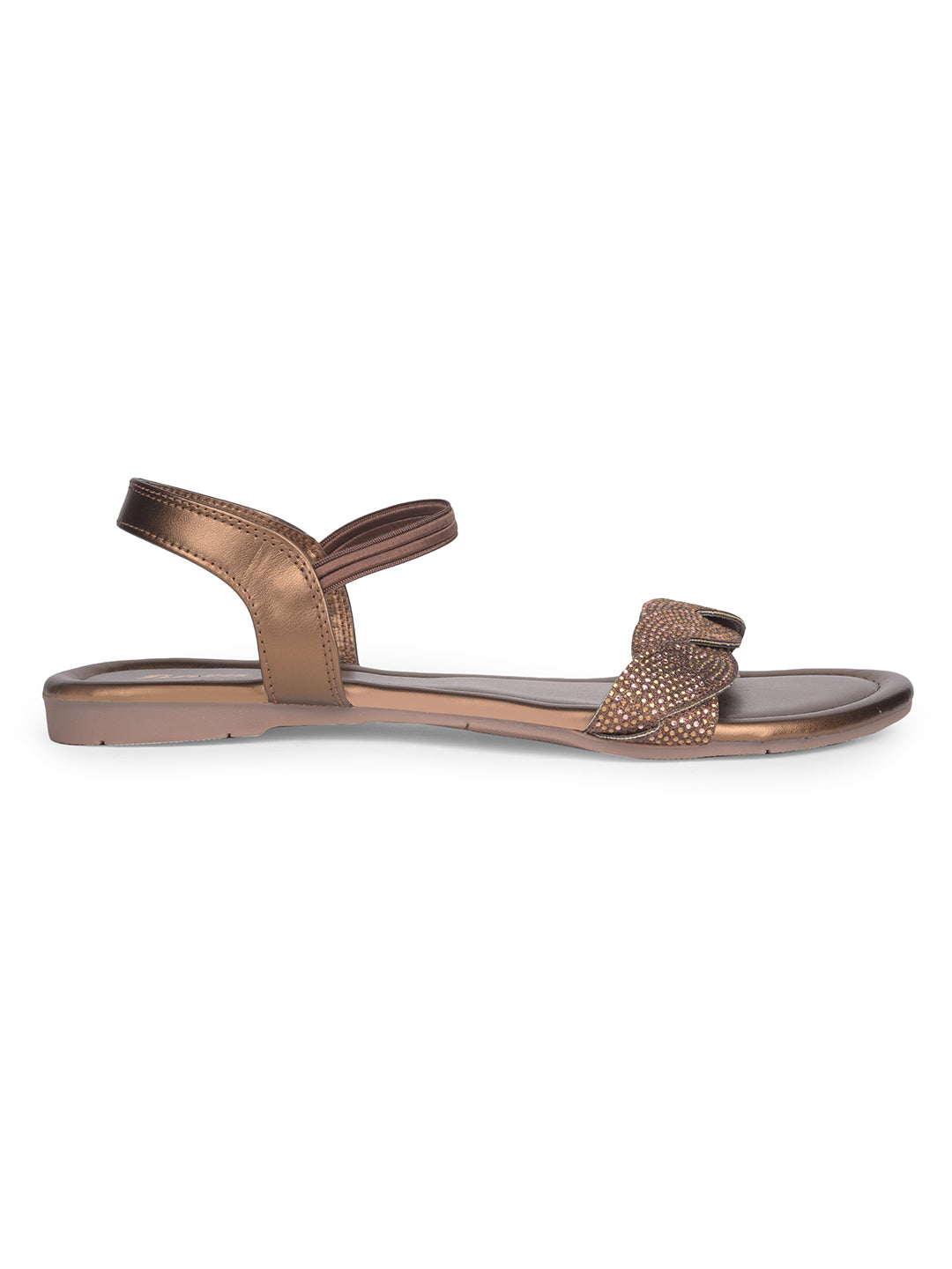 Bata Women Brown Casual Flat Sandal - Brown - View 2