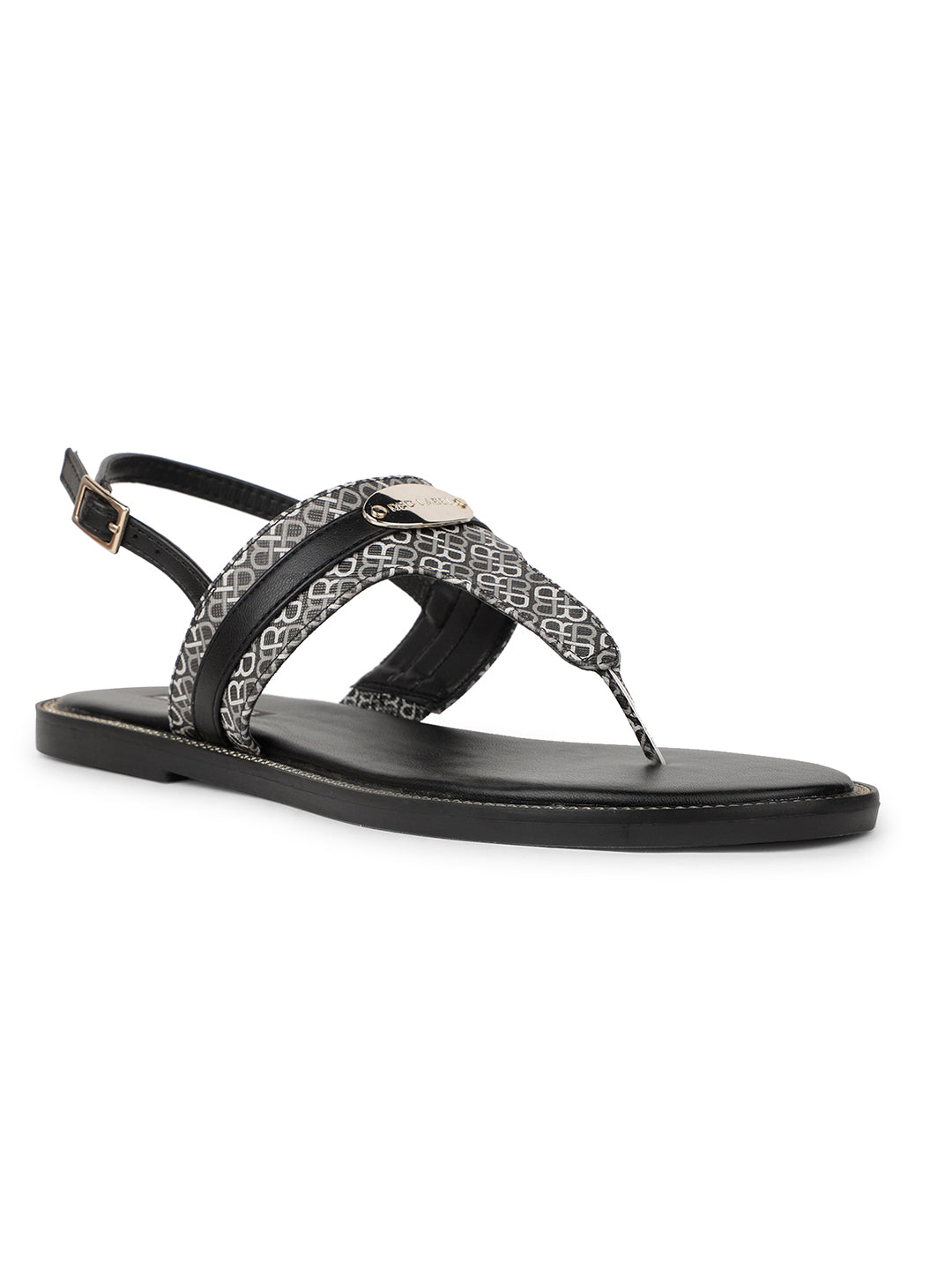 Bata Women Black BackStrap Flat Sandal - Black - View 1