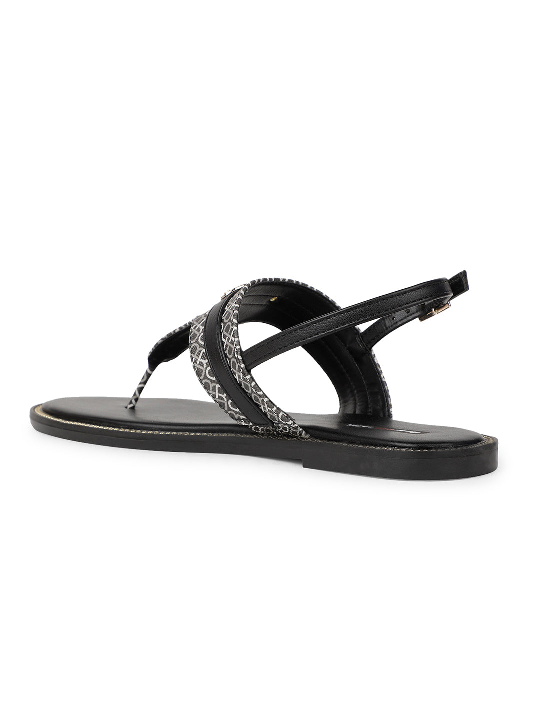 Bata Women Black BackStrap Flat Sandal - Black - View 3