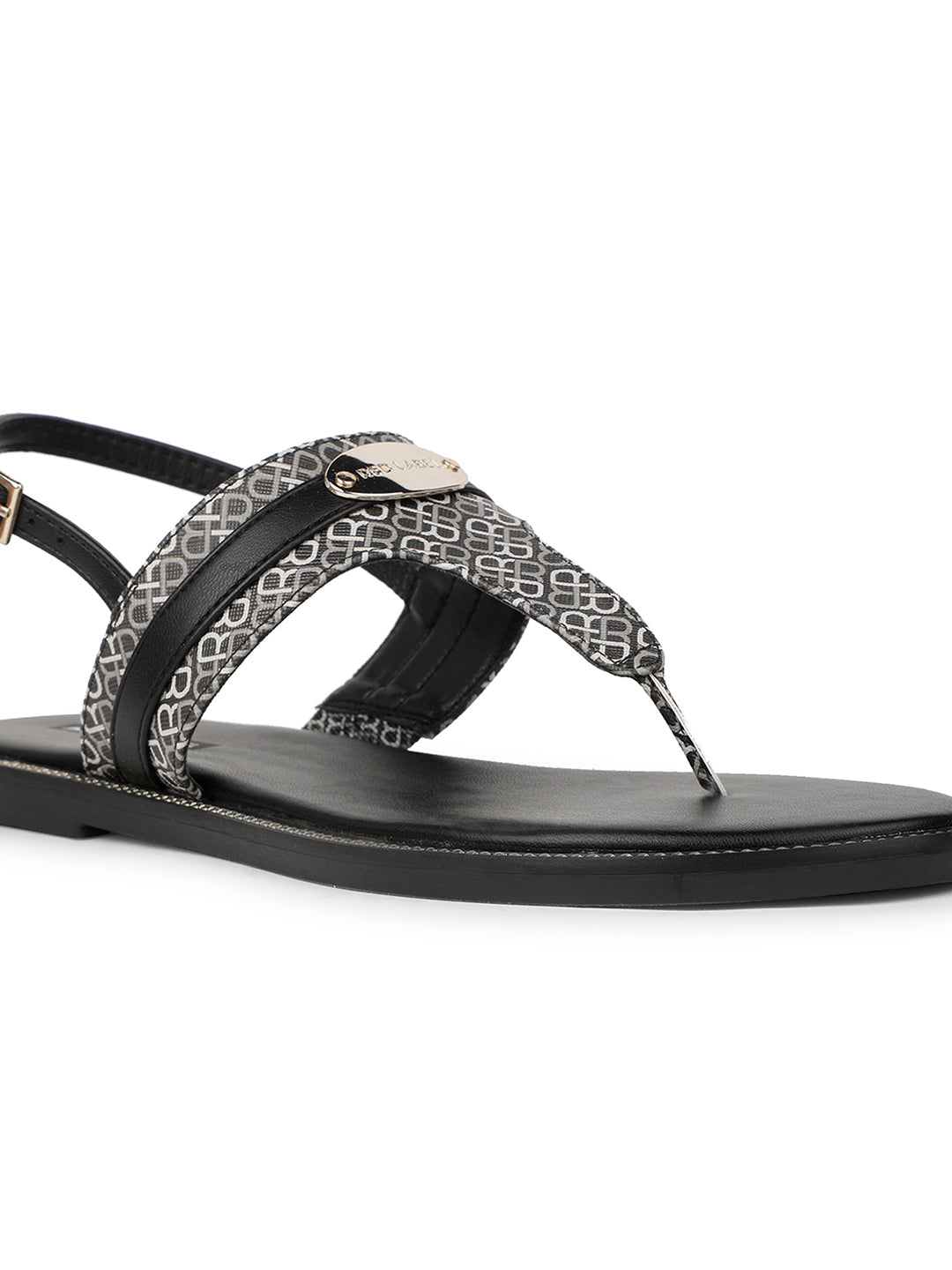 Bata Women Black BackStrap Flat Sandal - Black - View 5