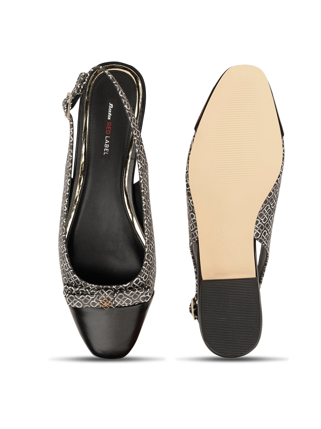 Bata Women Black Pointed-Toe Slingback Flat Sandal - Black - View 4