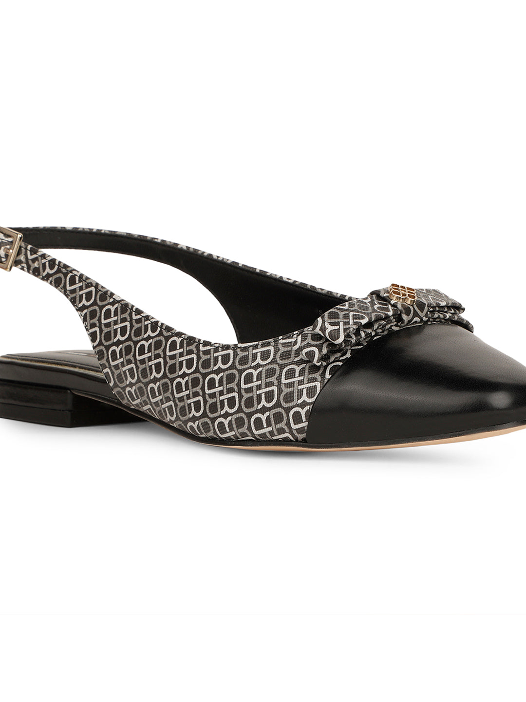 Bata Women Black Pointed-Toe Slingback Flat Sandal - Black - View 5