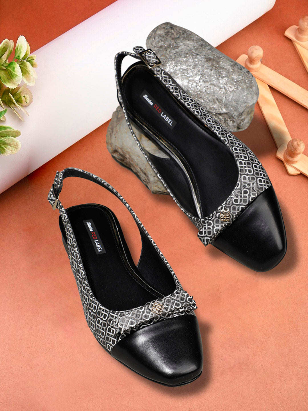 Bata Women Black Pointed-Toe Slingback Flat Sandal - Black - View 6